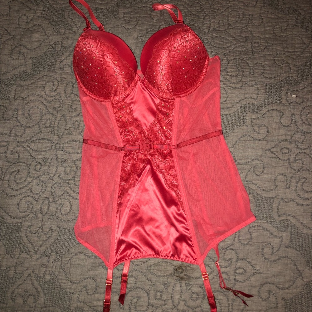 Red Lingerie Corset/ Bustier Top
